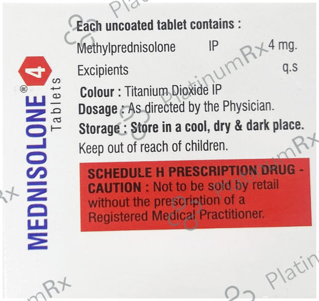Mednisolone 4mg Tablet