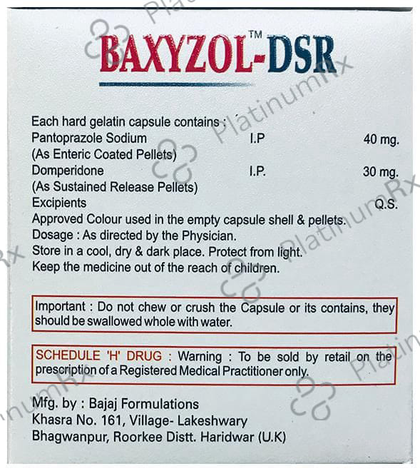 Baxyzol DSR 30/40mg Capsule 10s