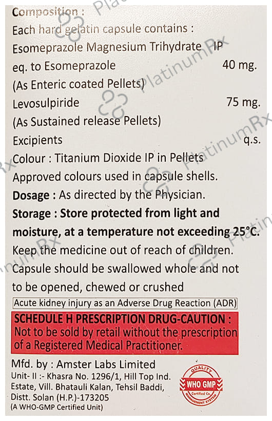 Esrazole 40/75mg LV Capsule SR 10s