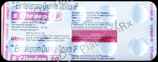 S Citadep 20mg Tablet 10s
