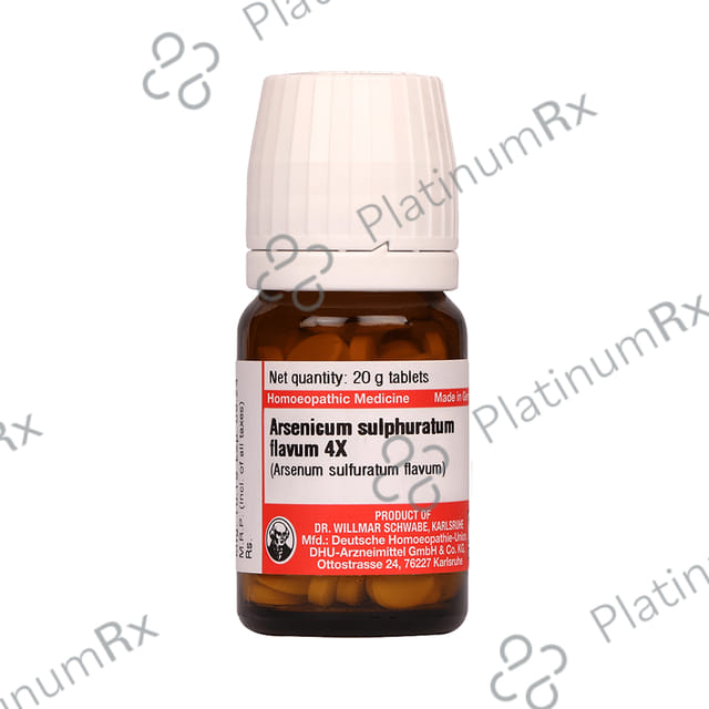 Dr Willmar Schwabe Germany Arsenicum Sulphuratum Flavum Tablet 4X