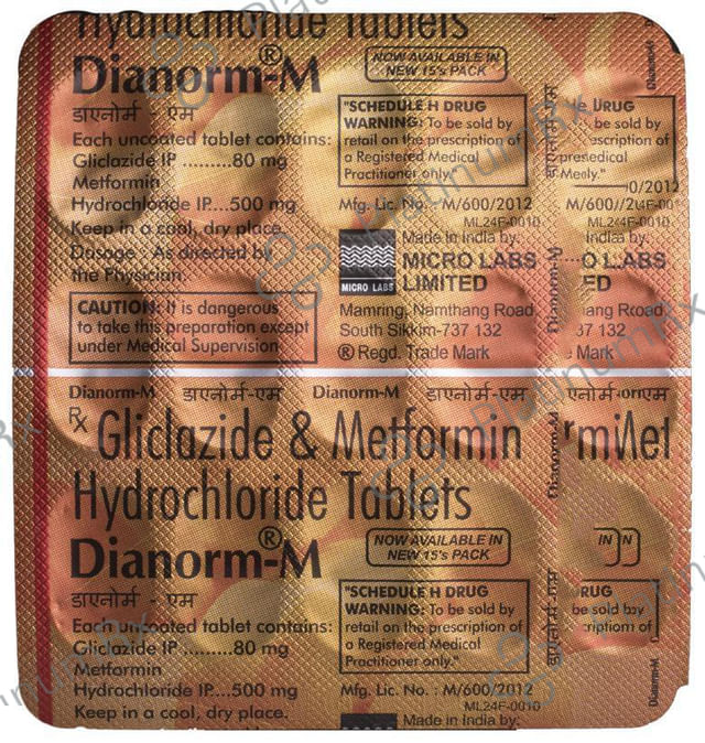 Dianorm M 80/500mg Tablet 15s