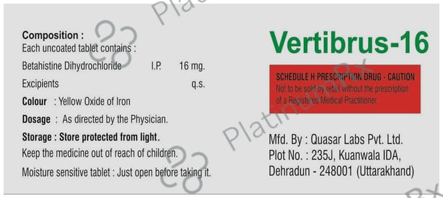 Vertibrus 16mg Tablet 10s