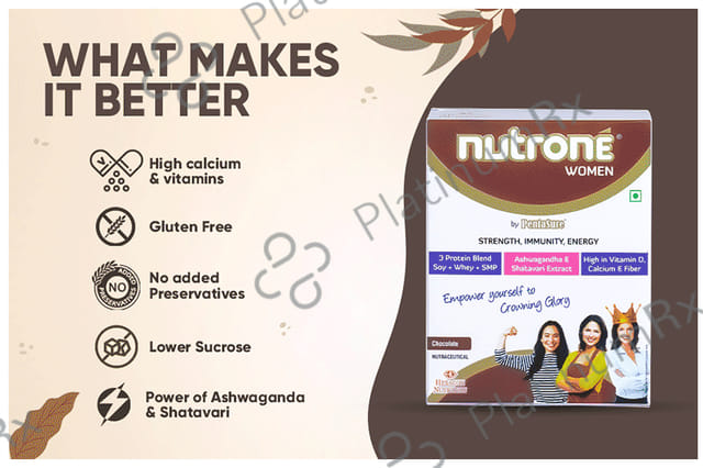 Nutrone Women 3 Protein Blend (Soy+Whey+SMP) Powder Chocolate with Shaker Free