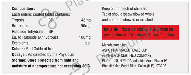 Aspoheal 90mg/48mg/100mg Tablet