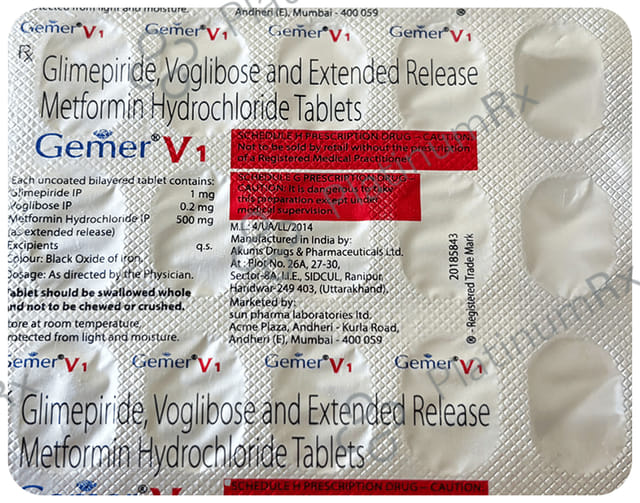 Gemer V 1/500/0.2mg Tablet ER 15s