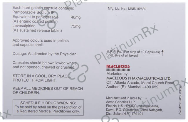 Nupenta LS 75/40mg Capsule SR 10s