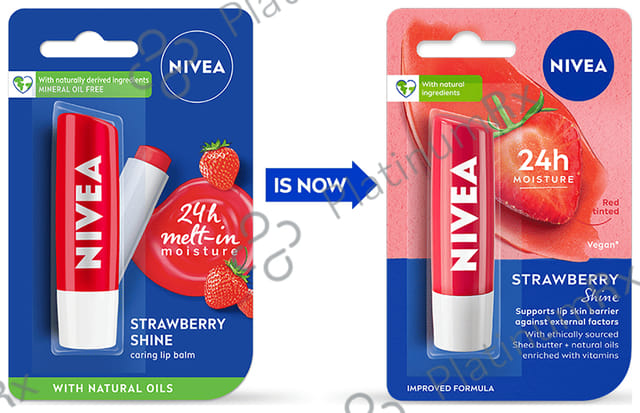 Nivea Lip Balm with Natural Oils - Strawberry Shine