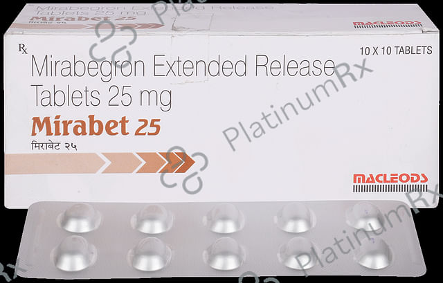 Mirabet 25mg Tablet ER 10s