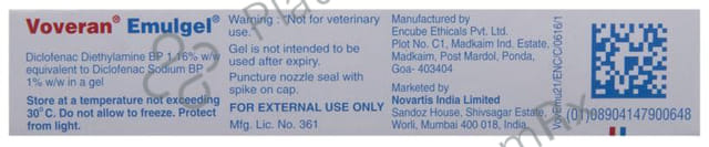 Voveran Emulgel Gel 21gm