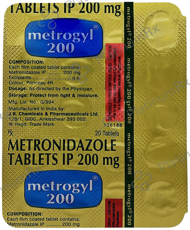 Metrogyl 200mg Tablet 20s