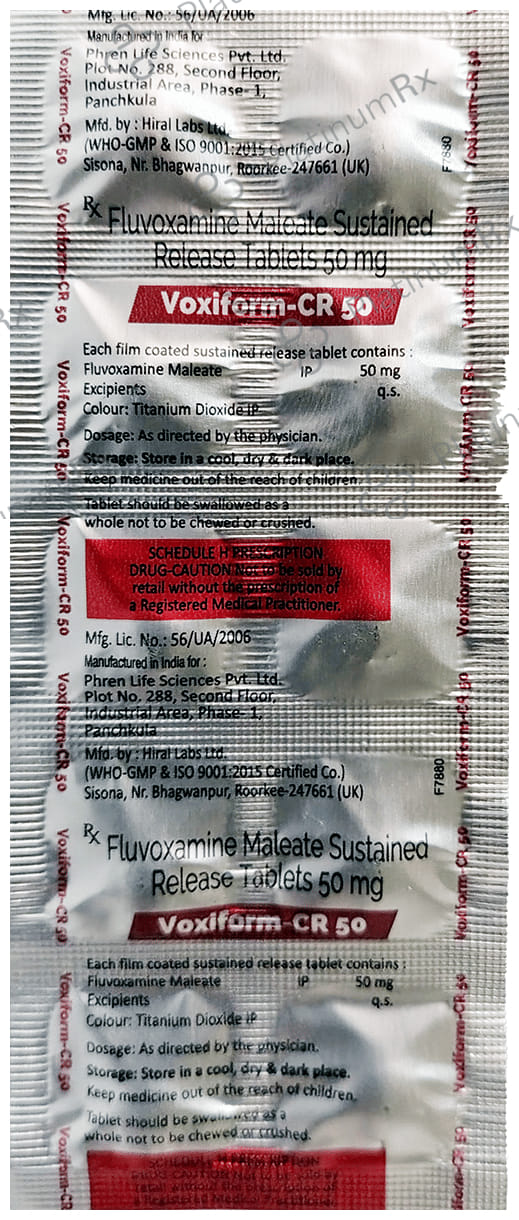 Voxiform CR 50mg Tablet 10s