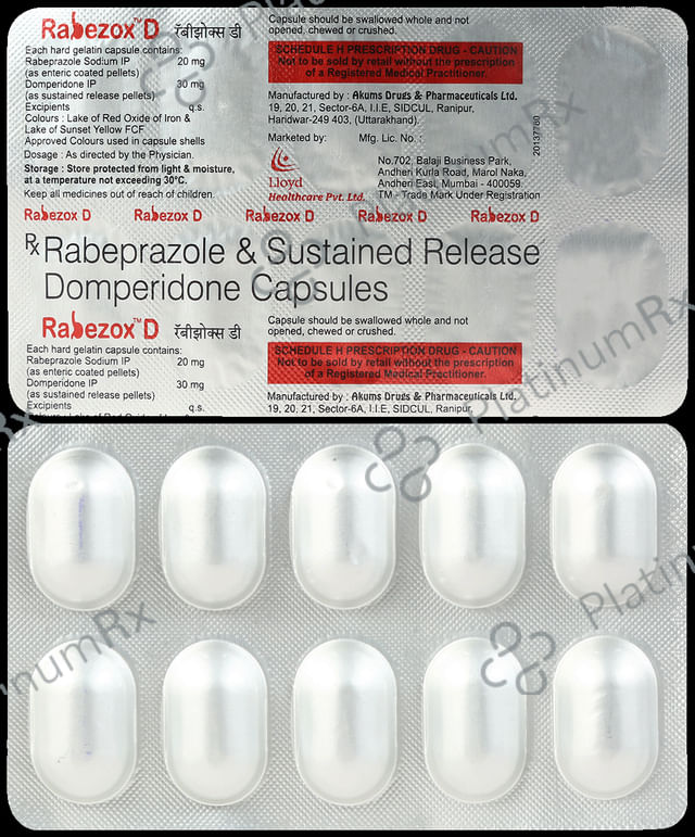 Rabezox D 20/30mg Tablet 15s