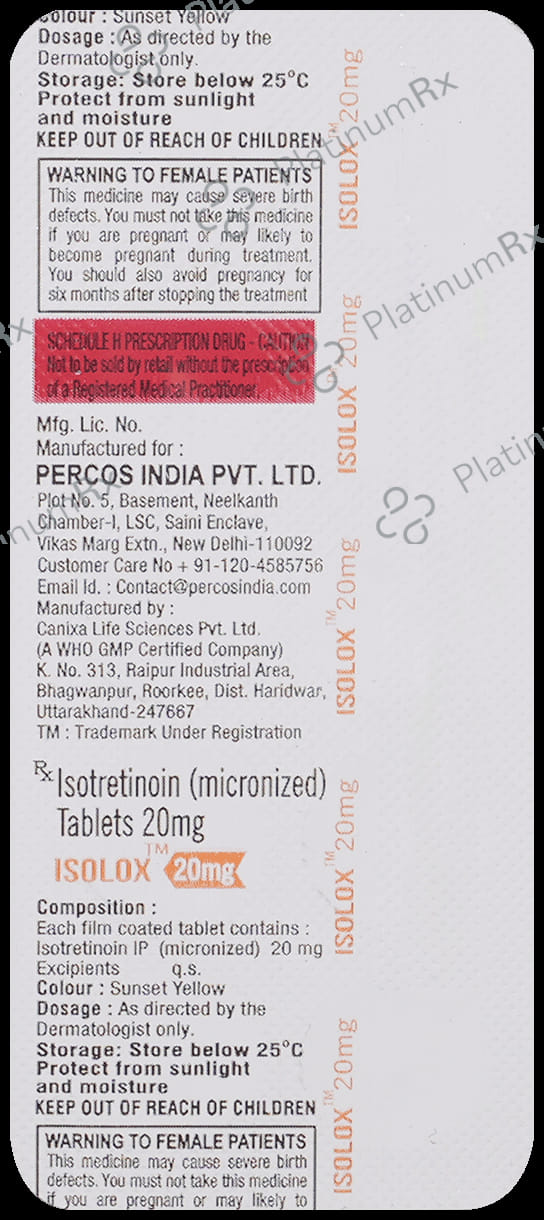 Isolox 20mg Tablet 10s
