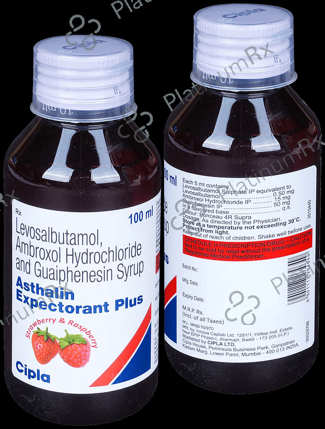 Asthalin Plus 15/50/0.5mg Syrup 100ml