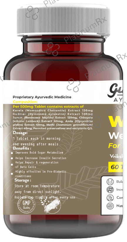 Guapha Ayurveda Weight Wellness Tablet