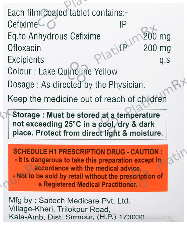 Alixime O 200/200mg Tablet 10s Lee Chem Biotech Pvt. Ltd.