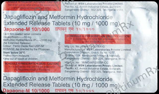 Dapaone-M 10mg/1000mg Tablet