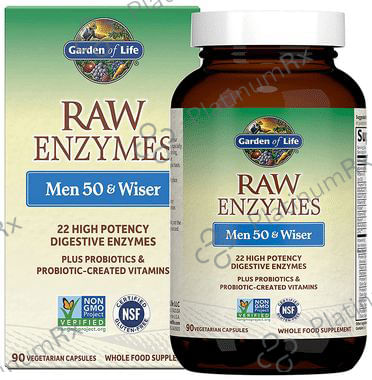 Garden of Life Raw Enzymes Men 50 & Wiser Vegetarian Capsule