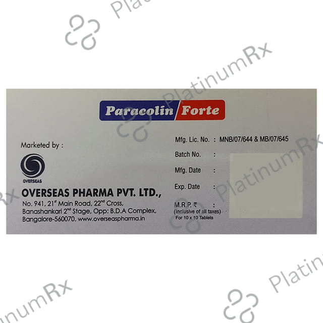 Paracolin Forte 325/20mg Tablet 10s