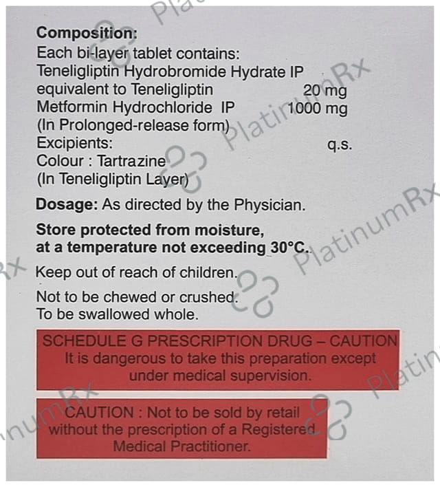 Megagliptin MF Forte 1000/20mg Tablet 10s