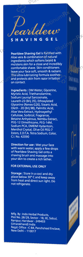 Pearldew PH Balanced Shaving Gel (100gm Each) 2 Tubes