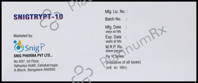 Snigtrypt 10mg Tablet 10s
