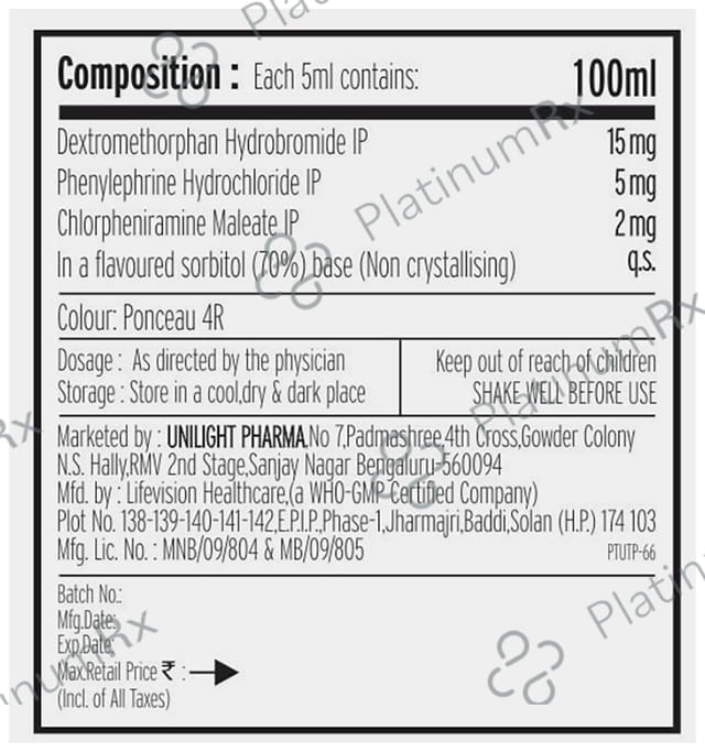 Asthagreat DX Raspberry Flavour Sugar Free Syrup 100ml