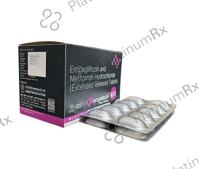 Gliempaflozin Met ER 25/1000mg Tablet 10s