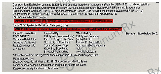 Olumiant 4mg Tablet 7s