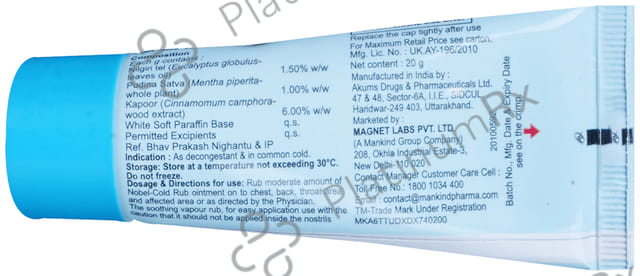 Nobel Cold Rub Ointment 20gm