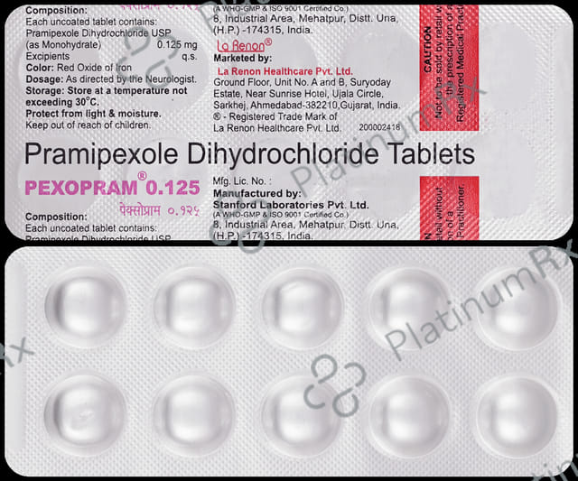 Pexopram 0.125mg Tablet 10s