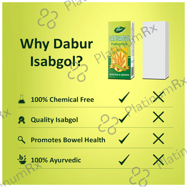Dabur Sat Isabgol - Eases Constipation Powder 45 gm