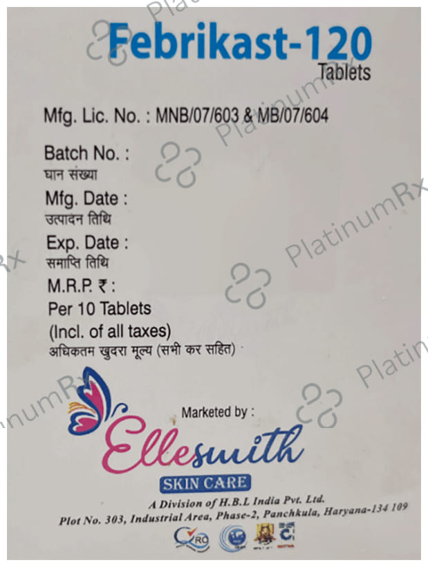 Febrikast 120mg Tablet