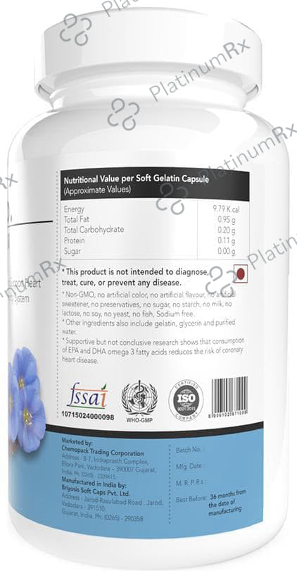 Briyo Flaxseed Oil Soft Gelatin Capsule