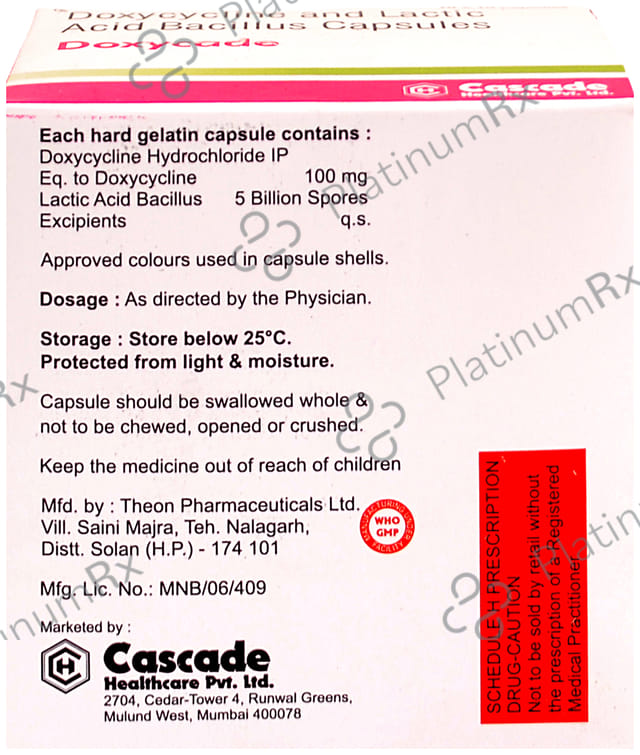 Doxycade 100mg Capsule