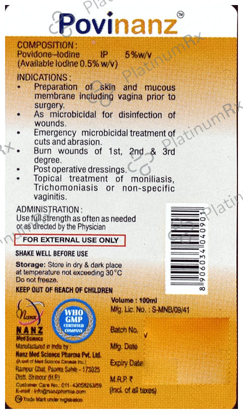 Povinanz 5% Solution 500 Solution