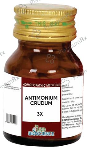 LDD Bioscience Antimonium Crudum 3X 25 gm