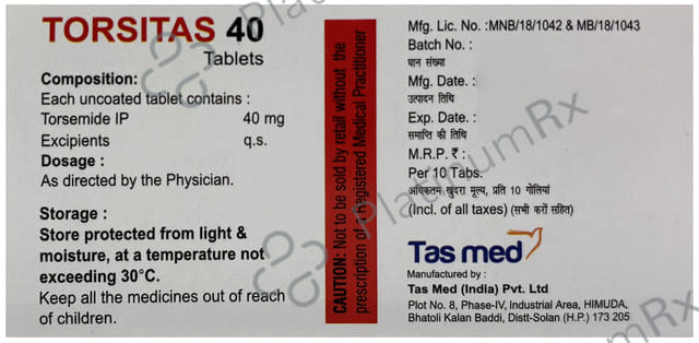 Torsitas 40mg Tablet 10s