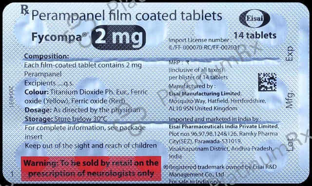 Fycompa 2mg Tablet 14s
