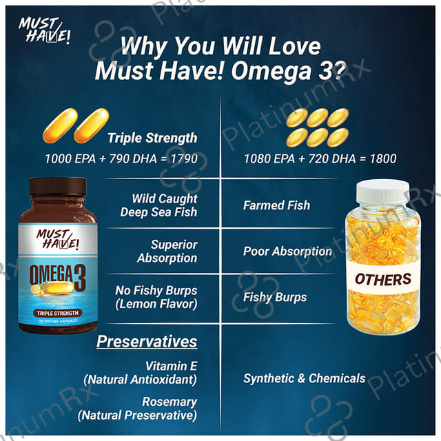 Must Have Omega 3 Soft Gelatin Capsule 60s
