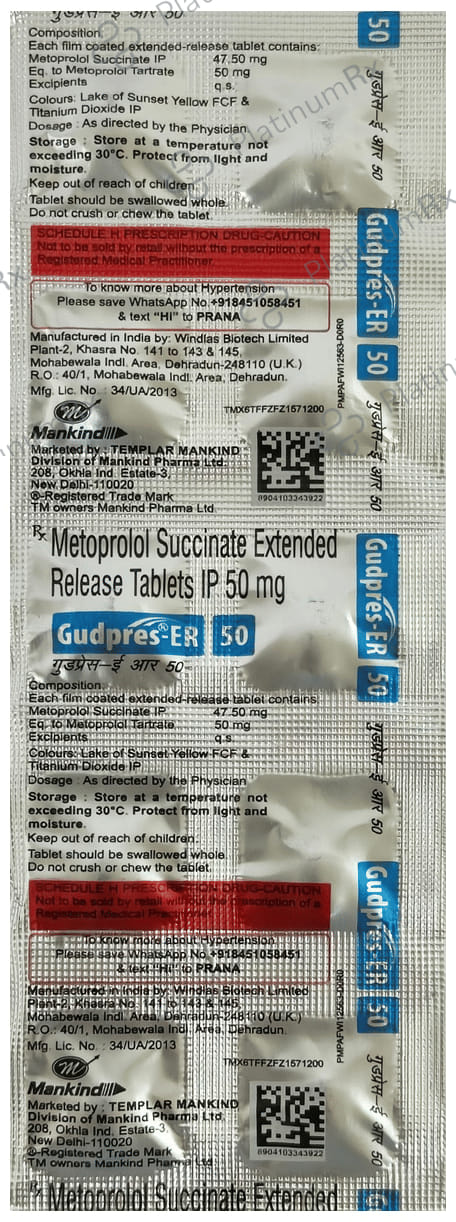 Gudpres ER 50mg Tablet 10s