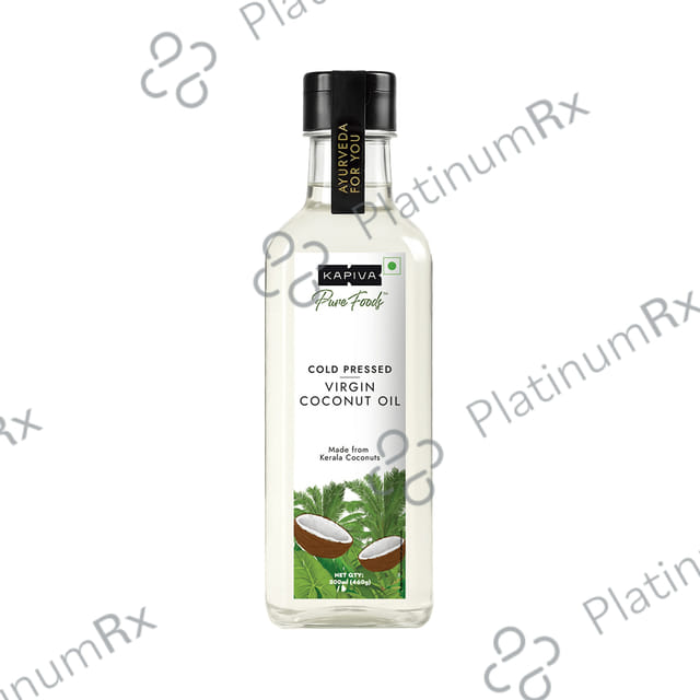 Kapiva Kerala Virgin Kerala Cold Pressed Pure Virgin Coconut Oil - 100% Pure, Organic & Edible - Cooking Skin & Hair 500 ml