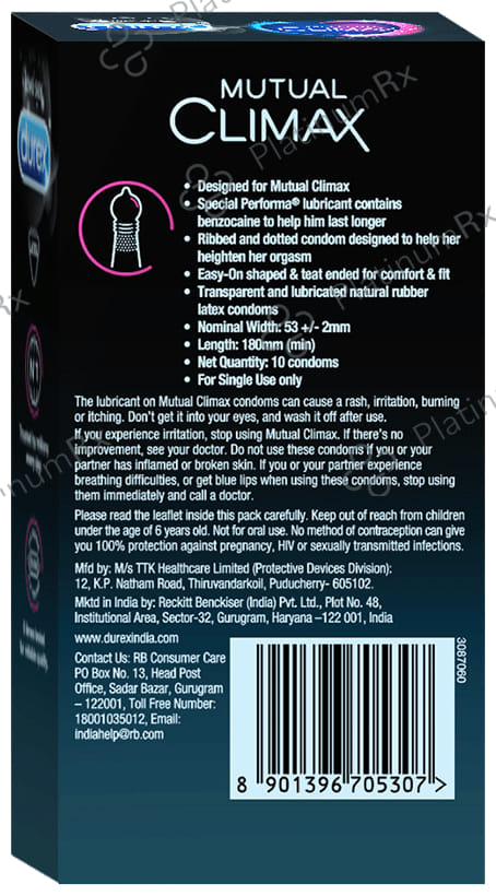 Durex Mutual Climax Condom 10s