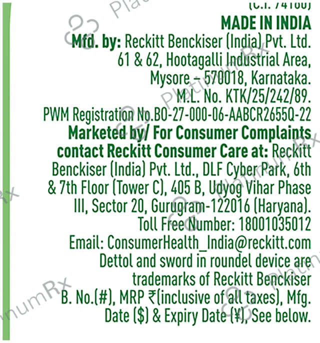 Dettol Multi Purpose Disinfectant Lime Fresh Liquid 1Ltr