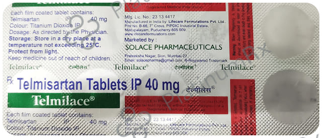 Telmilace 40mg Tablet