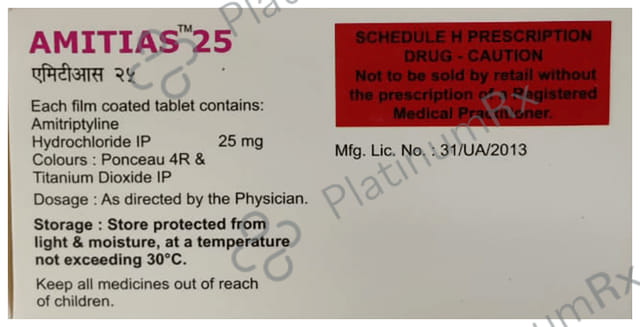 Amitias 25mg Tablet 10s