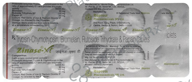 Zinase XT 90/100/48mg Tablet 10s