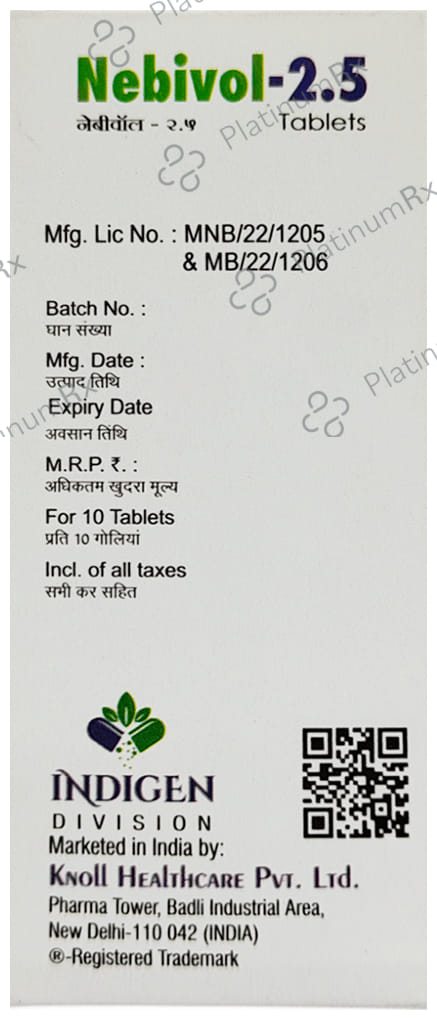 Nebivol 2.5mg Tablet 10s