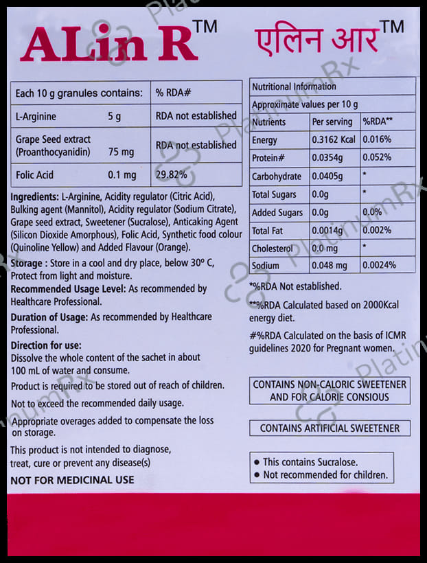 Alin R Sachet Orange Gluten Free